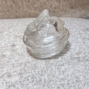 Mini Clear Bunny on Nest